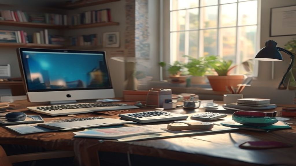 Create a cinematic, ultra-realistic featured image for a professional blog article. TOPIC: Earn money from home BLOG TITLE: Earn money from home: 2024 में घर बैठे पैसे कम
