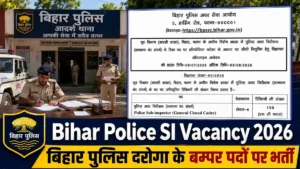 Bihar Police SI Vacancy 2026 Apply Direct Link Here: बिहार पुलिस दरोगा भर्ती का नोटिफिकेशन जारी, ऐसे करें आवेदन