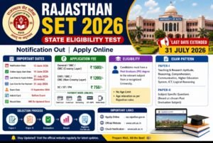 Rajasthan set 2026 notification out